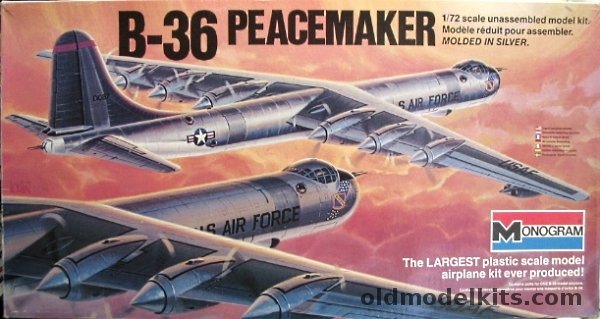 Monogram 1/72 Convair B-36 Peacemaker, 5703 plastic model kit